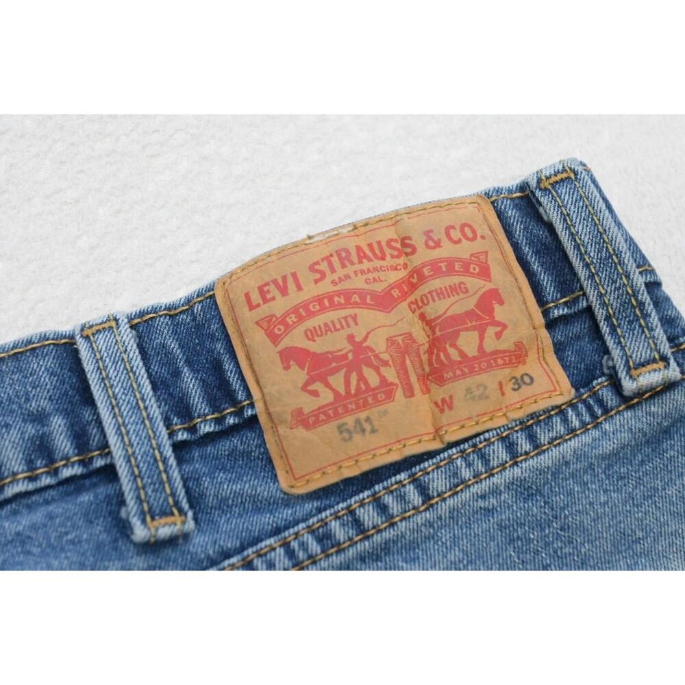 Levi's 541 Athletic Fit Stretch Denim Blue Work Jeans Mens Sz 42 x 30